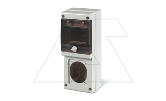 Щит комбинированный навесной BLOCK1, 4M + 70x87(84x106), 110x280x100mm, IK08, IP66, серия BLOCK фото