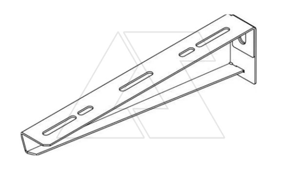 Кронштейн MWA 12 21S FS RU настенный/опорный, L=210мм, конв. оцинк. OBO-Bettermann даташит схема