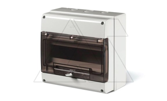 Щит модульный навесной M250, 12M, дымчатая дверь, 256x250x140mm, IK07, IP66, серия DOMINO фото