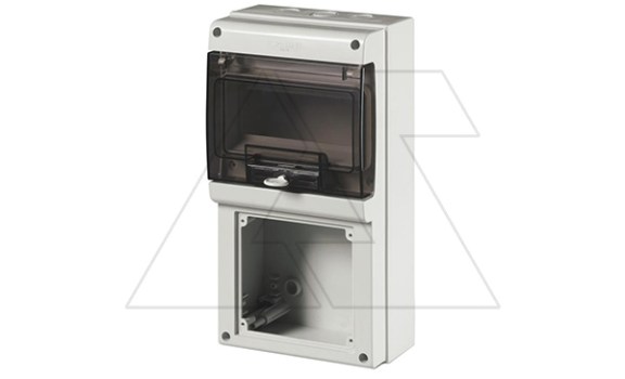 Щит комбинированный навесной M340, 8M + 1x 136x125mm, 184x340x106mm, IP66, серия DOMINO фото