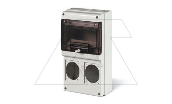 Щит комбинированный навесной M340, 8M + 2x 70x87, 184x340x106mm, IP66, серия DOMINO фото