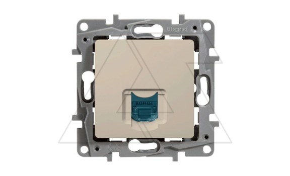 Etika - Розетка 1хRJ-45 UTP CAT5E 8конт.(сл.кость) фото
