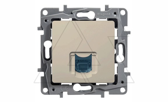 Etika - Розетка 1хRJ-45 UTP CAT6 (сл.кость) фото