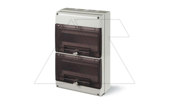 Щит модульный навесной M400, 24M (2x12), дымчатая дверь, 256x400x140mm, IK07, IP66, серия DOMINO фото