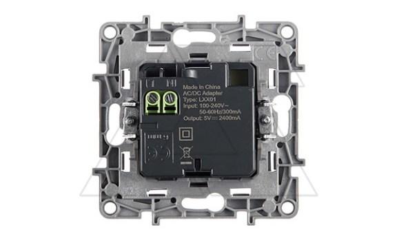 Etika - Зарядное устройство с двумя USB Type A, 240V/5V, 2400мА. (антрацит) Legrand даташит схема