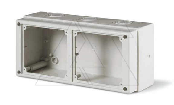 Бокс навесной M150 для встраиваемых разъемов уст. 2x 136x125, 328x150x115mm, IP66, серия DOMINO фото