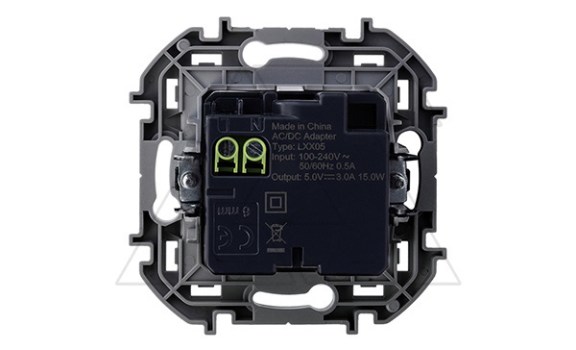 Inspiria - Зарядное устройство с двумя USB-разъемами Type A + Type C, 3000mA, 5В (белый) Legrand даташит схема