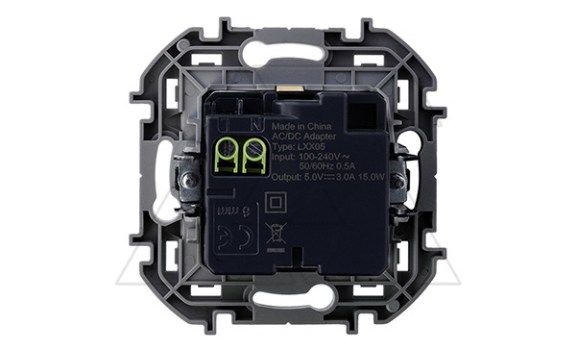 Inspiria - Зарядное устройство с двумя USB-разъемами Type A + Type C, 3000mA, 5В (сл.кость) Legrand даташит схема