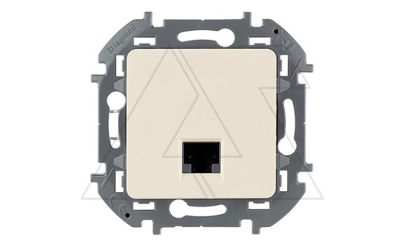 Inspiria - Розетка 1хRJ-45 UTP CAT5E (сл.кость) фото