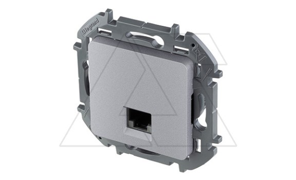 Inspiria - Розетка 1хRJ-45 UTP CAT5E (алюминий) IEK даташит схема