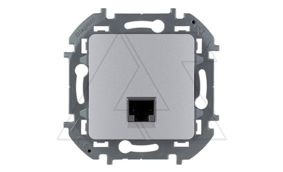 Inspiria - Розетка 1хRJ-45 UTP CAT5E (алюминий) фото