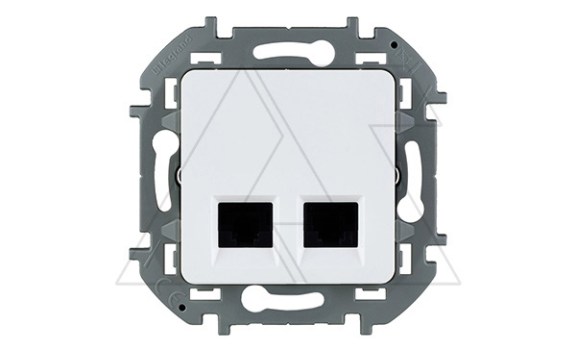 Inspiria - Розетка 2хRJ-45 UTP CAT5E (белый) фото