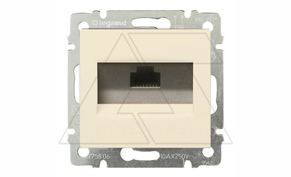Valena - Розетка 1хRJ-45 UTP CAT5E 8конт., сл.кость (инд. упаковка) фото