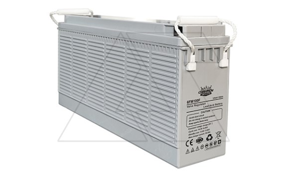 Батарея аккумуляторная фронт-терминальная Champion Power 6FM100F, F12(M8), 12V100Ah, 507х110х225(232) ДхШхВ, 12 лет фото