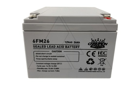 Батарея аккумуляторная Champion Power 6FM26, F3(M5), 12V/26Ah, 165х175х125 ДхШхВ, 10 лет Champion Power даташит схема