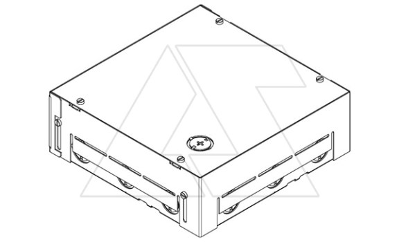 Основание UDHOME BOX 4 монтажное, для лючка GES4, с отверст. 12хМ25, под стяжку h=70-100мм, конв. оцинк. OBO-Bettermann даташит схема