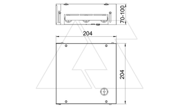 Основание UDHOME BOX 4 монтажное, для лючка GES4, с отверст. 12хМ25, под стяжку h=70-100мм, конв. оцинк. OBO-Bettermann даташит схема