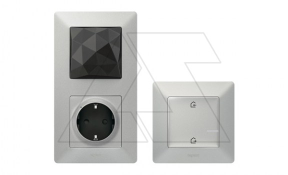 Netatmo-Valena Life-Стартовый пакет. Шлюз WiFi + умная розетка 2P+E 16A 230V + главный беспр. выключатель Я дома/Я вне дома, алюминий фото