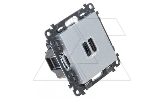 Valena Life - Зарядное устройство 2xUSB Type A+C , 3000мА, алюминий (инд. упаковка) Legrand даташит схема
