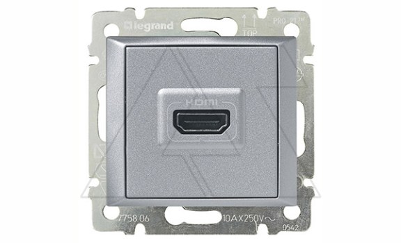 Valena - Розетка HDMI для аудио/видеоустройств, алюминий фото