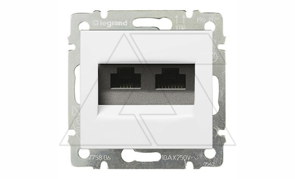 Valena - Розетка 2хRJ-45 UTP CAT5E 8конт., белая фото
