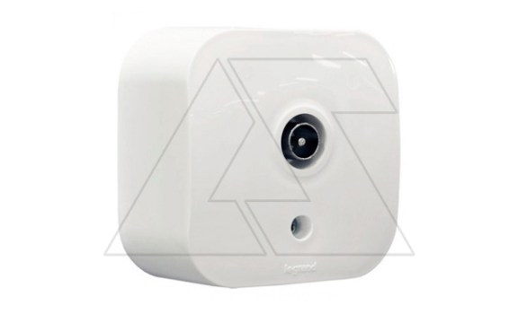 Quteo - Розетка TV простая 1.5dB, накладной монтаж, белая фото