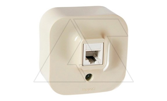 Quteo - Розетка RJ-45 5E UTP, накладной монтаж, сл. кость фото