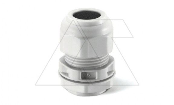 Ввод кабельный PG7 с гайкой с мембраной, диаметр кабеля 3_6mm, GW 750°C, UV-resistant, IP66, серый RAL7035 фото