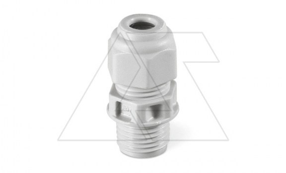 Ввод кабельный PG13 с гайкой с мембраной, диаметр кабеля 7_12mm, GW 750°C, UV-resistant, IP66, серый RAL7035 фото