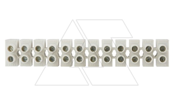 Клеммник T85 разрезаемый, 12шт, 25A 2.5mm², 250VAC, GWT850, полипропилен, белый, CONNECTO Scame даташит схема