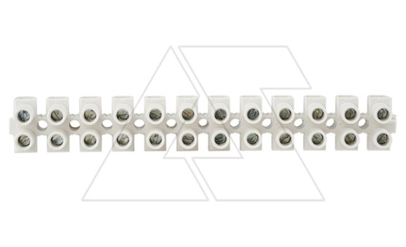 Клеммник T85 разрезаемый, 12шт, 41A 6mm², 450VAC, GWT850, полипропилен, белый, CONNECTO Scame даташит схема