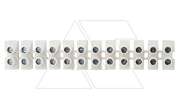 Клеммник T85 разрезаемый, 12шт, 57A 10mm², 450VAC, GWT850, полипропилен, белый, CONNECTO Scame даташит схема