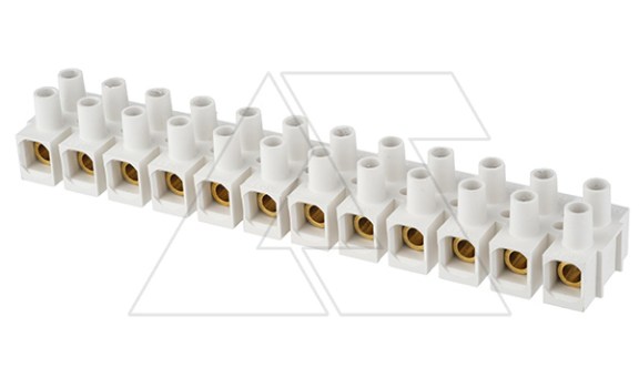 Клеммник T85 разрезаемый, 12шт, 76A 16mm², 450VAC, GWT850, полипропилен, белый, CONNECTO фото