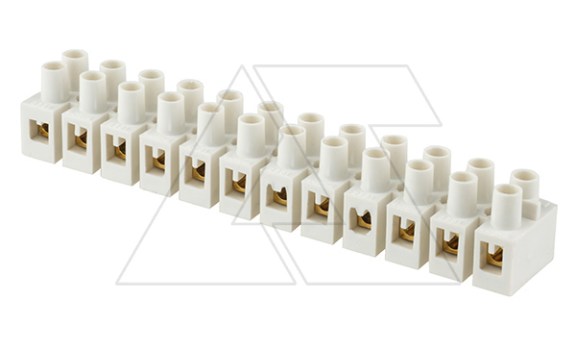 Клеммник T85 разрезаемый, 12шт, 25A 2.5mm², 250VAC, GWT850, полипропилен, белый, CONNECTO фото