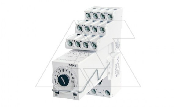 Реле времени T-R4E-2014-23-1012, 4CO, 6A(230VAC), 12VDC, 1s_100h, 1 функция (E), монтаж в цоколь GZM4, GZT4, GZMB4, IP40 фото