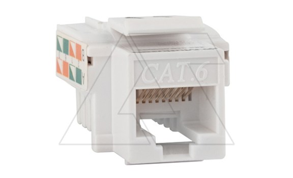 45X45 - Коннектор RJ-45 cat.6 Keystone, UTP фото