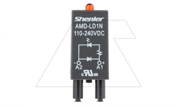 Модуль AMD-LD1N, красный LED+диод, 110_240VDC, поляризация +А1/-А2, черный, для SRU, SKF14, SKC, SKB, STB, SRC*-E, SRB, GZT, GZM, GZS, GZMB, ES32 фото