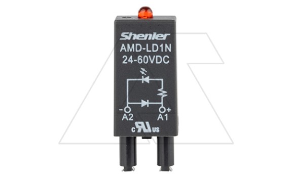 Модуль AMD-LD1N, красный LED+диод, 24_60VDC, поляризация +А1/-А2, черный, для SRU, SKF14, SKC, SKB, STB, SRC*-E, SRB, GZT, GZM, GZS, GZMB, ES32 фото