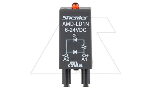 Модуль AMD-LD1N, красный LED+диод, 6_24VDC, поляризация +А1/-А2, черный, для SRU, SKF14, SKC, SKB, STB, SRC*-E, SRB, GZT, GZM, GZS, GZMB, ES33 фото