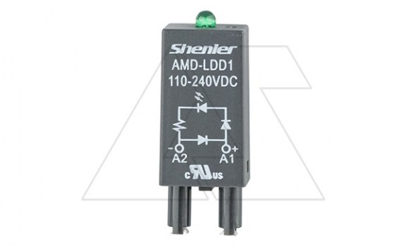 Модуль AMD-LDD1, зеленый LED+диод, 110_240VDC, поляризация +А1/-А2, черный, для SRU, SKF14, SKC, SKB, STB, SRC*-E, SRB, GZT, GZM, GZS, GZMB, ES32 фото