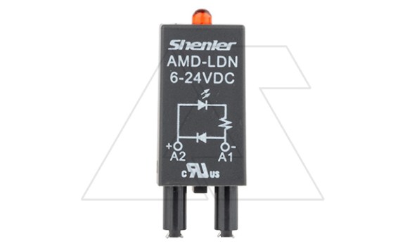 Модуль AMD-LDN, красный LED+диод, 6_24VDC, поляризация -А1/+А2, черный, для SRU, SKF14, SKC, SKB, STB, SRC*-E, SRB, GZT, GZM, GZS, GZMB, ES34 фото