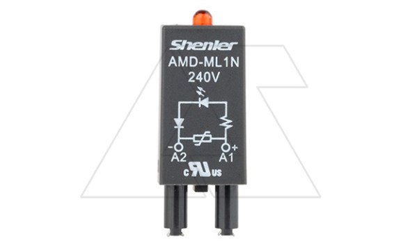 Модуль AMD-ML1N, варистор + красный LED, 240VAC/DC, черный, для SRU, SKF14, SKC, SKB, STB, SRC*-E, SRB, GZT, GZM, GZS, GZMB, ES32 фото