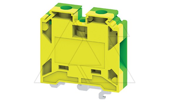 Клемма защитного проводника CGT35U /16x58mm, винтовая, 2 присоед., 35mm2, желто-зеленая фото