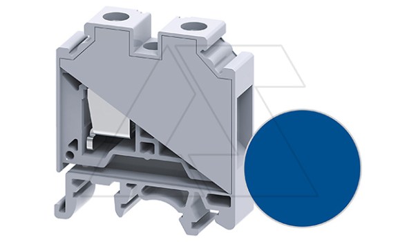 Клемма проходная CTS16UBU /12x43mm, винтовая, 2 присоед., 16mm2, 76A, 1000V, синяя фото