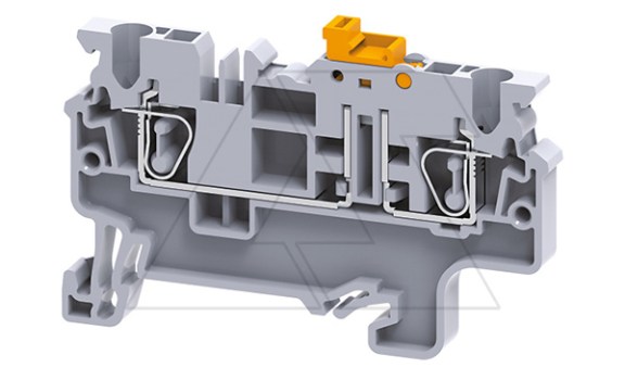 Клемма с ножевым размыкателем CXK2.5 /5x62,2mm, пружинная, 2 присоед., 2,5(max 4)mm2, 20A, 1000V, серая фото