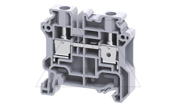 Клемма проходная CY6 /8x50mm, винтовая, 2 присоед., 6(max 10)mm2, 41A, 1000V, серая фото
