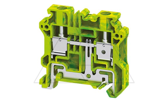 Клемма защитного проводника CYG6 /8x50mm, винтовая, 2 присоед., 6(max 10)mm2, желто-зеленая фото