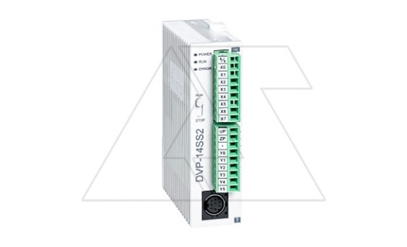 Программируемый логический контроллер DVP14SS211R, 8DI, 6RO, 24VDC, 8K шагов, RS232, RS485 фото