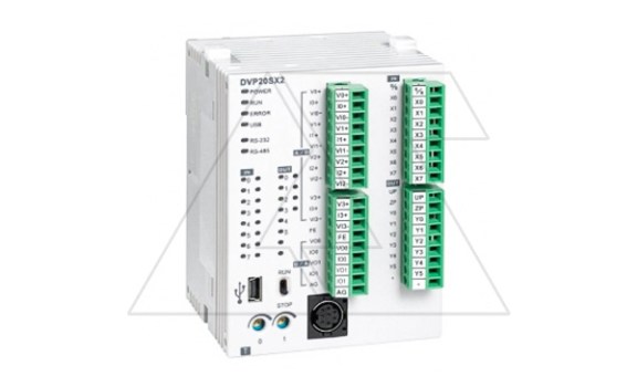 Программируемый логический контроллер DVP20SX211R, 8DI, 6RO, 4AI, 2AO, 24VDC, 16K шагов, RS232, RS485, USB фото