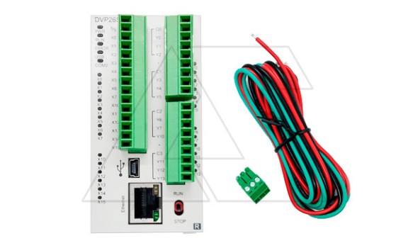Программируемый логический контроллер DVP26SE11R, 14DI, 12RO, 24VDC, 16K шагов, RS485, USB, Ethernet фото